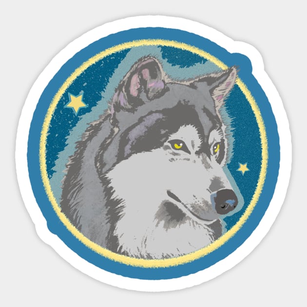 Lone Wolf Sticker by Toonicorn